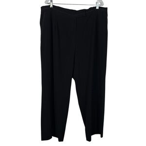 Cato Woman Plus Size Straight Leg Black Stretch Knit Slacks Trouser Pants 22W 22